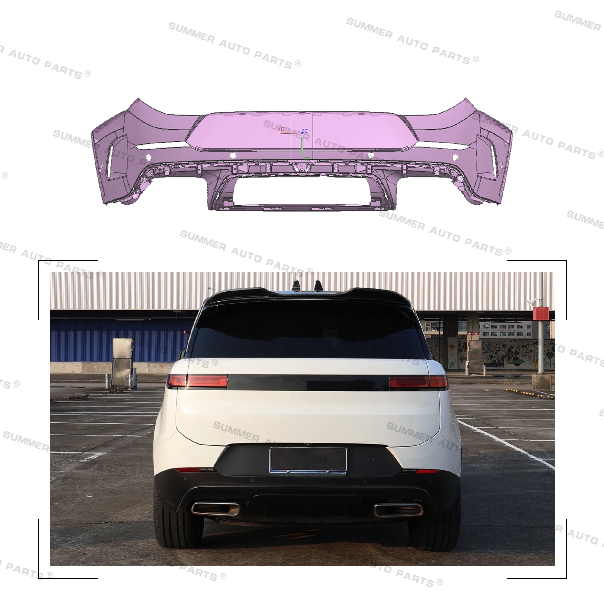 Комплект кузова внедорожника автоматические внешние детали обновление заднего