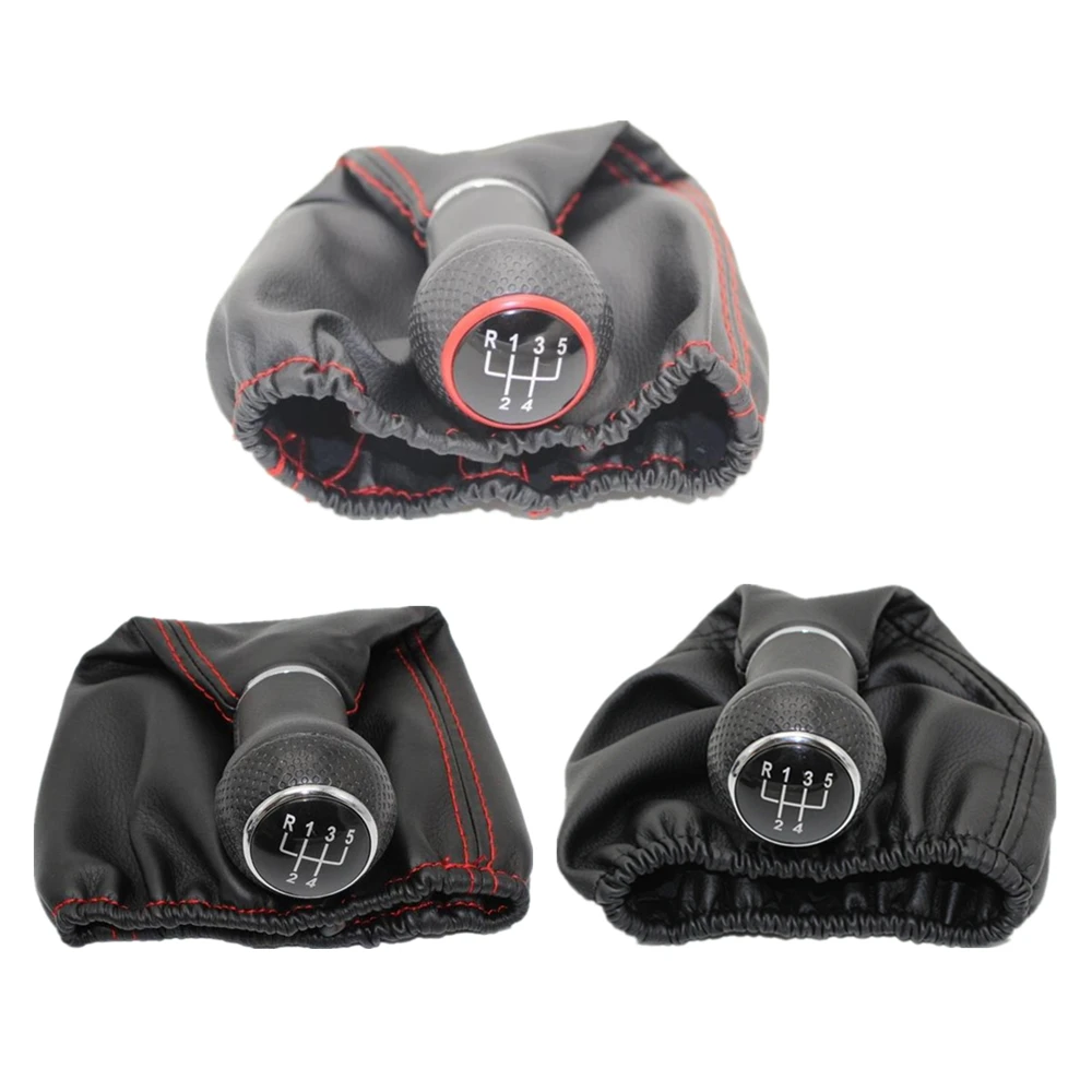 

For Volkswagen VW POLO CLASSIC 6N 6N2 1996 1997 1998 1999 2000 2001 LUPO CADDY 5 Speed Car Gear Stick Shift Knob Leather Boot