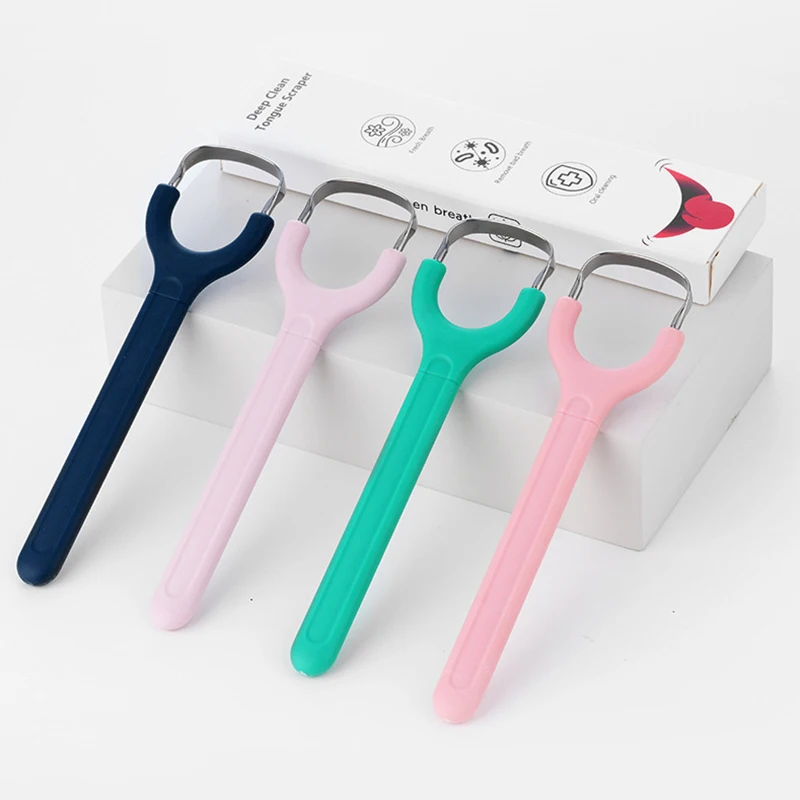 Скребок для языка U-образный из нержавеющей стали 1/2 шт.