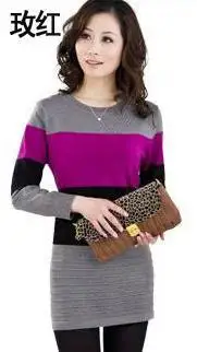 

Горячая Распродажа, Новое поступление осенней модели, женское цельное платье с круглым вырезом, женская верхняя одежда в полоску