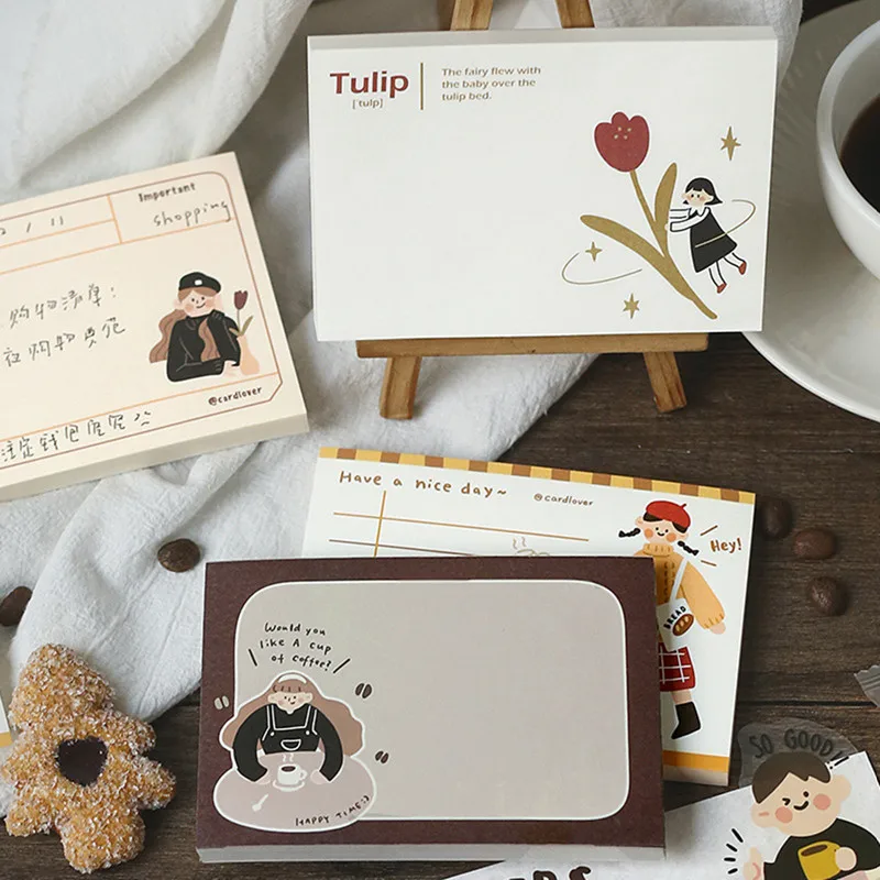 

80 листов Kawaii мультяшный Печатный блокнот для записей бумага для сообщений канцелярские принадлежности для студентов офиса ежедневное план...