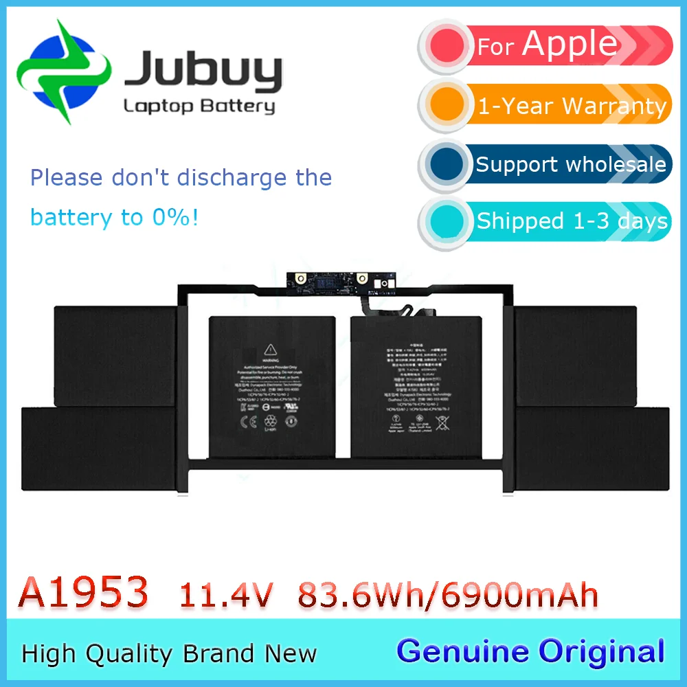 A1953 Оригинальный аккумулятор для ноутбука Apple MacBook Pro 15 дюймов A1990 Mid 2018 2019