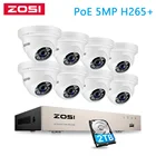 IP-камера видеонаблюдения ZOSI, 5 Мп, POE, H.265 + 8 каналов