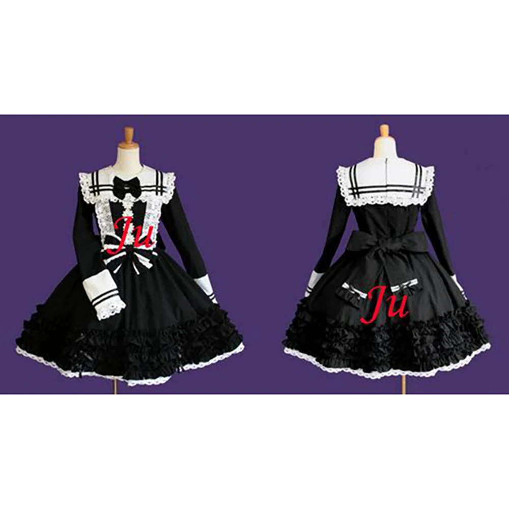 

fondcosplay Sissy Maid Gothic Lolita Sweet Fashion black cotton Dress Cosplay Costume CD/TV[CK713]