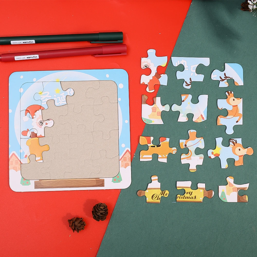 Рисунок 3 - рождественские игрушки-пазлы с рисунком Санта-Клауса