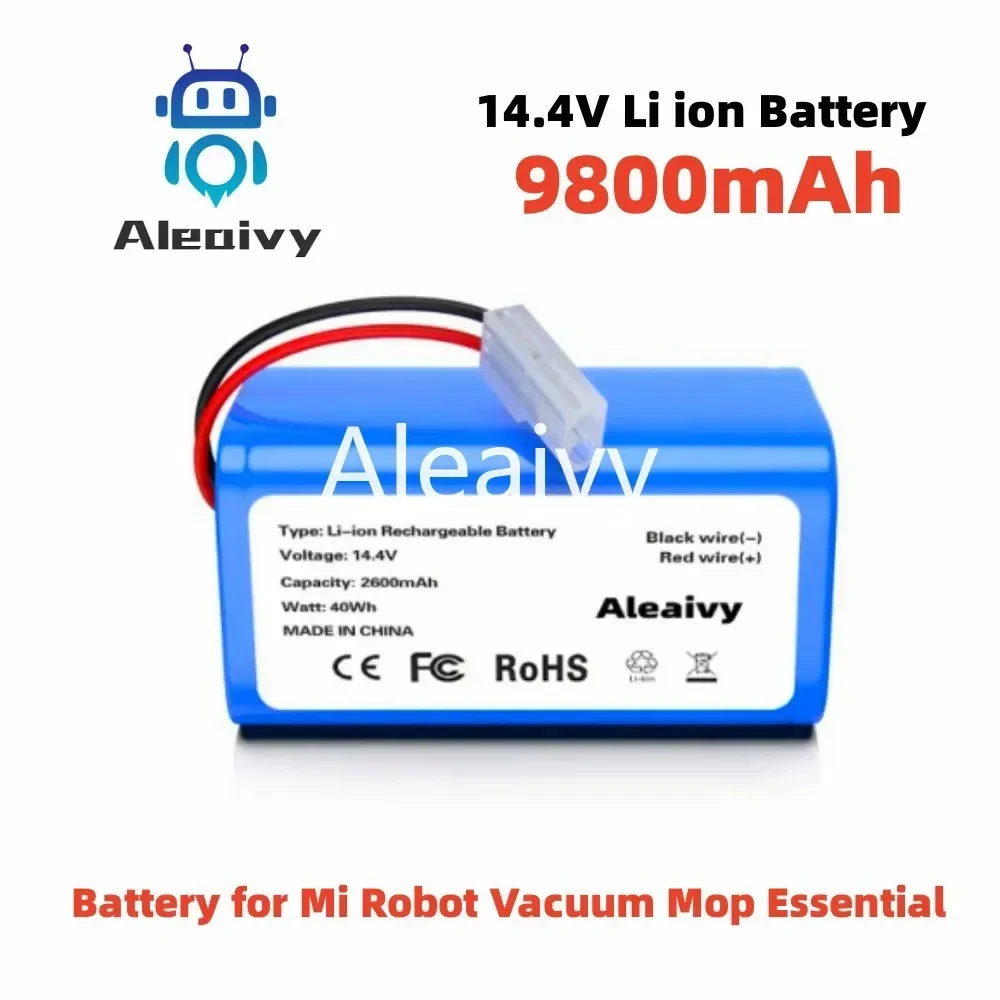 Аккумулятор для робота-пылесоса Xiaomi Mi Robot Vacuum Mop Essential MJSTG1 Mijia G1 (9800 мАч) 14 4 В/14 8 в