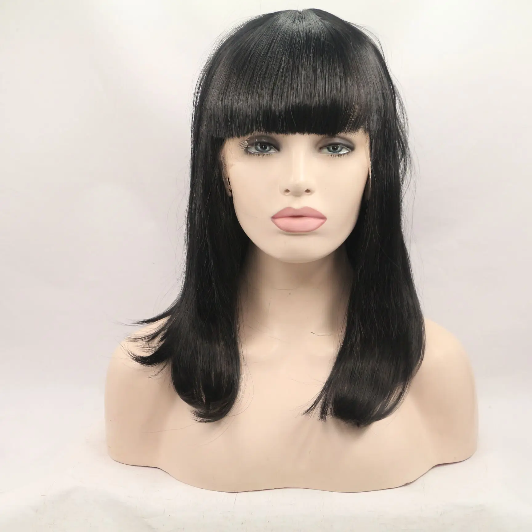 1 B Black Short Long medium Straight Wavy Curly Lace front Wig for Women Bob Costume Wig