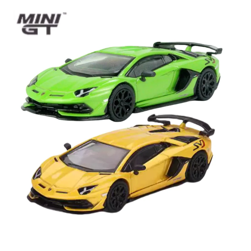 Модель автомобиля Lamborghini Aventador SVJ MINI GT 1:64 игрушки для мальчиков коллекция деталей