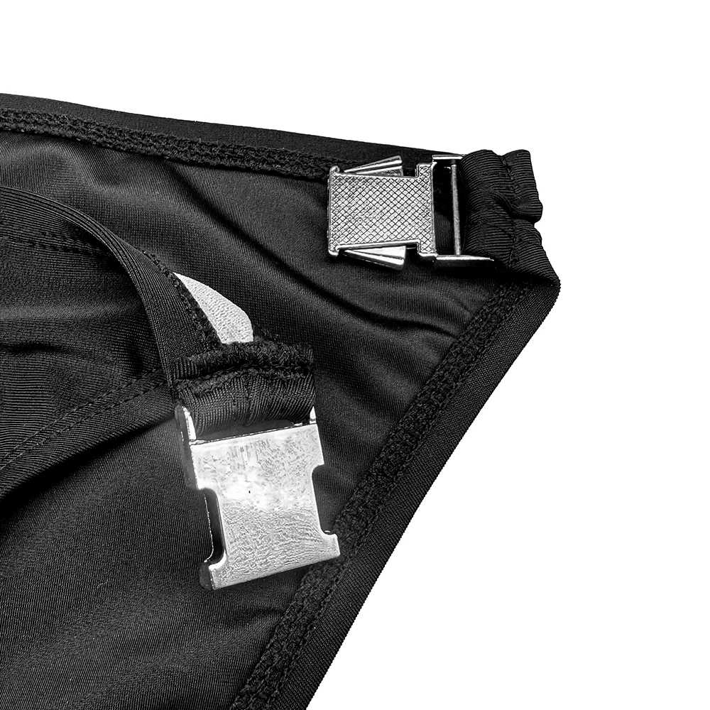 Плавки мужские с металлической пряжкой и одним Боковым Разрезом нейлоновый