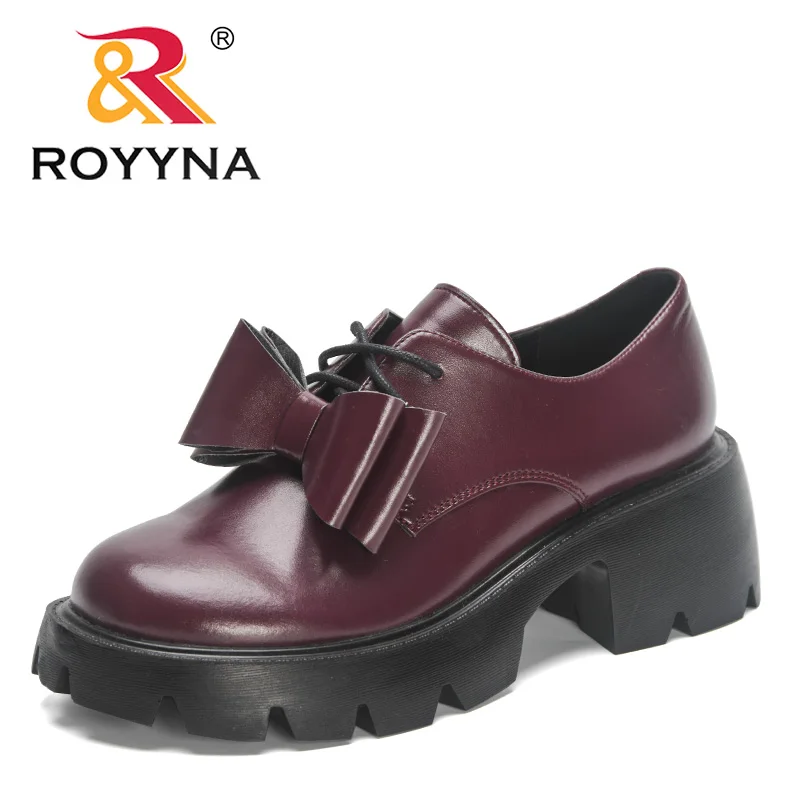 

Туфли-лодочки ROYYNA женские с золотистой цепочкой, дизайнерская элегантная обувь для офиса, без застежек, с бантиком, Туфли Мэри Джейн, 2023