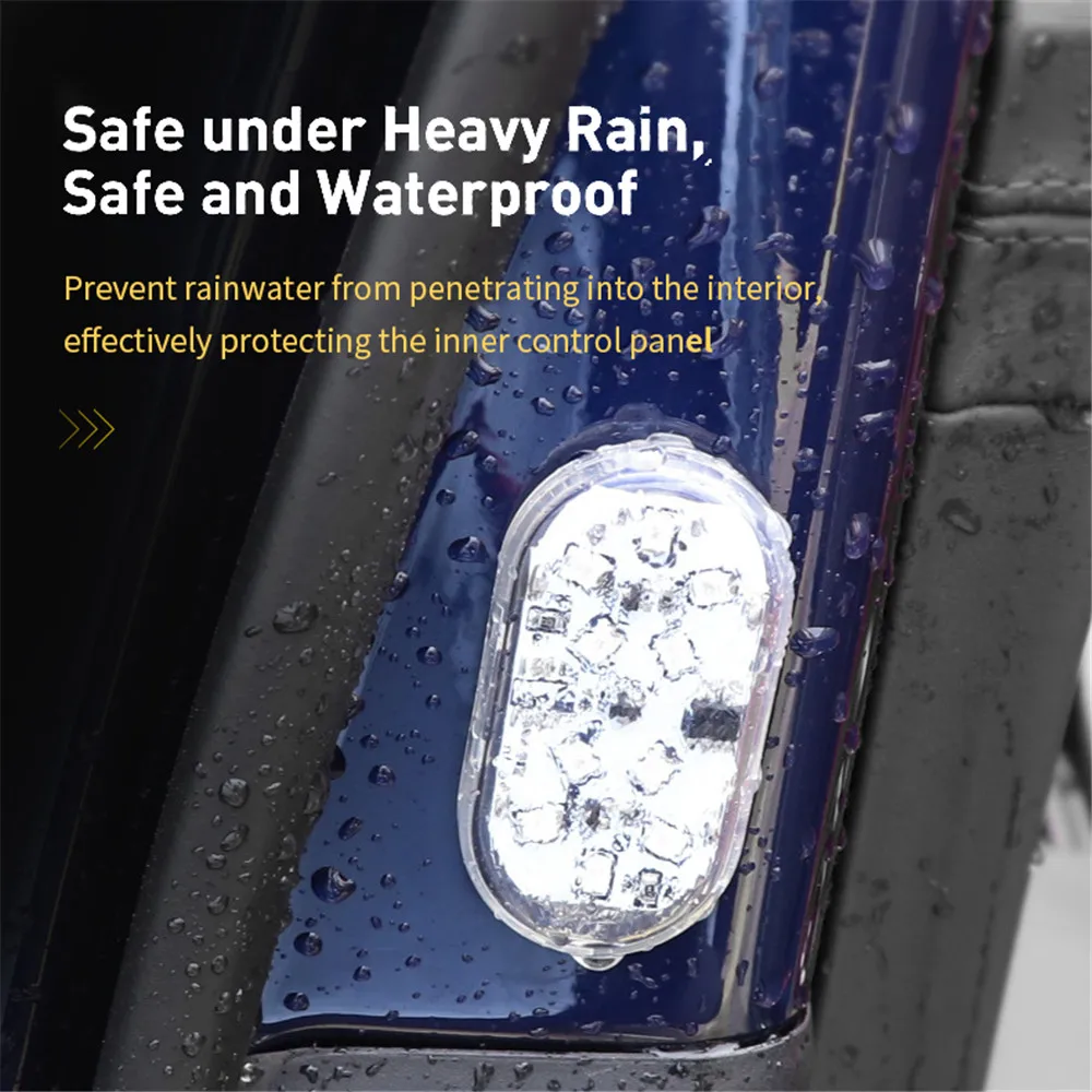 2/4 шт. 10 светодиодов сигнальная лампа открывания дверей автомобиля магнитное