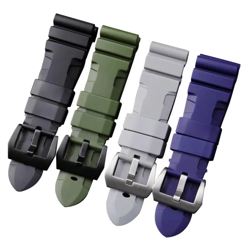 

Ремешок силиконовый для часов Panerai Huawei, сменный резиновый спортивный водонепроницаемый браслет для наручных часов, 24 мм