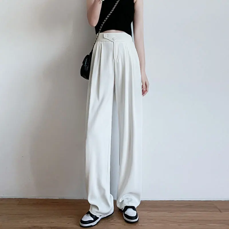 Женские прямые облегающие брюки размера плюс с широкими штанинами новинка 2022