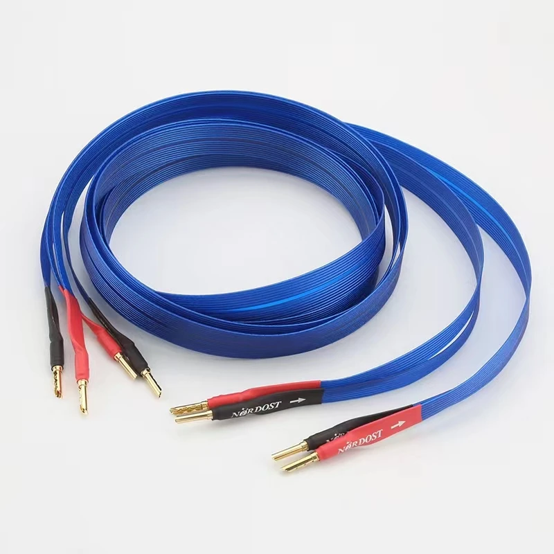 

Nordost speaker cable Silver-plated OFC loudspeaker wire Flat hifi audio cable audiophile cable for Amplifier DVD CD