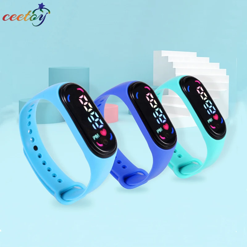 

CEETOY Simplicity Colorful Rubber LED Screen Touch Children Watch Kids Exquisite Waterproof Sports Watch Gifts For Girls and Boy