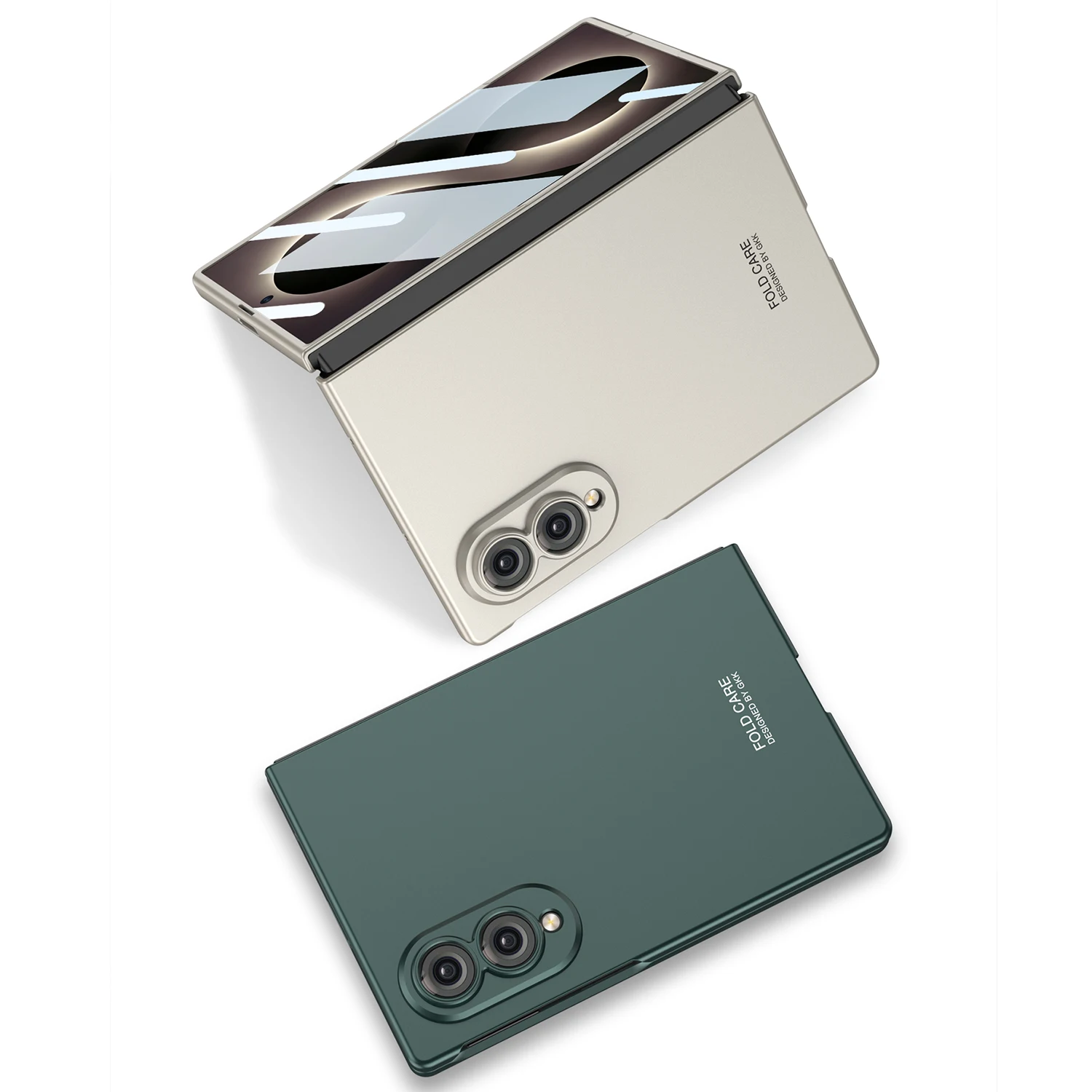Фото Чехол для Samsung Galaxy Z Fold 8 с эффектом металлического покрытия, широкий защитный чехол с передней пленкой, задняя крышка для мобильного телефона с эффектом металла. №3
