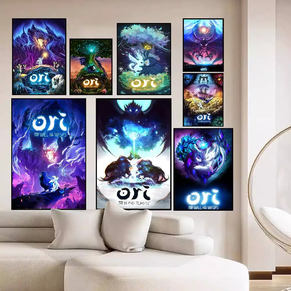 Фото 3D Горизонтальные постеры O-Ori Game Movie, ретро-наклейки из крафт-бумаги, DIY декор для комнаты, бара, кафе, эстетичное искусство, настенная живопись №3