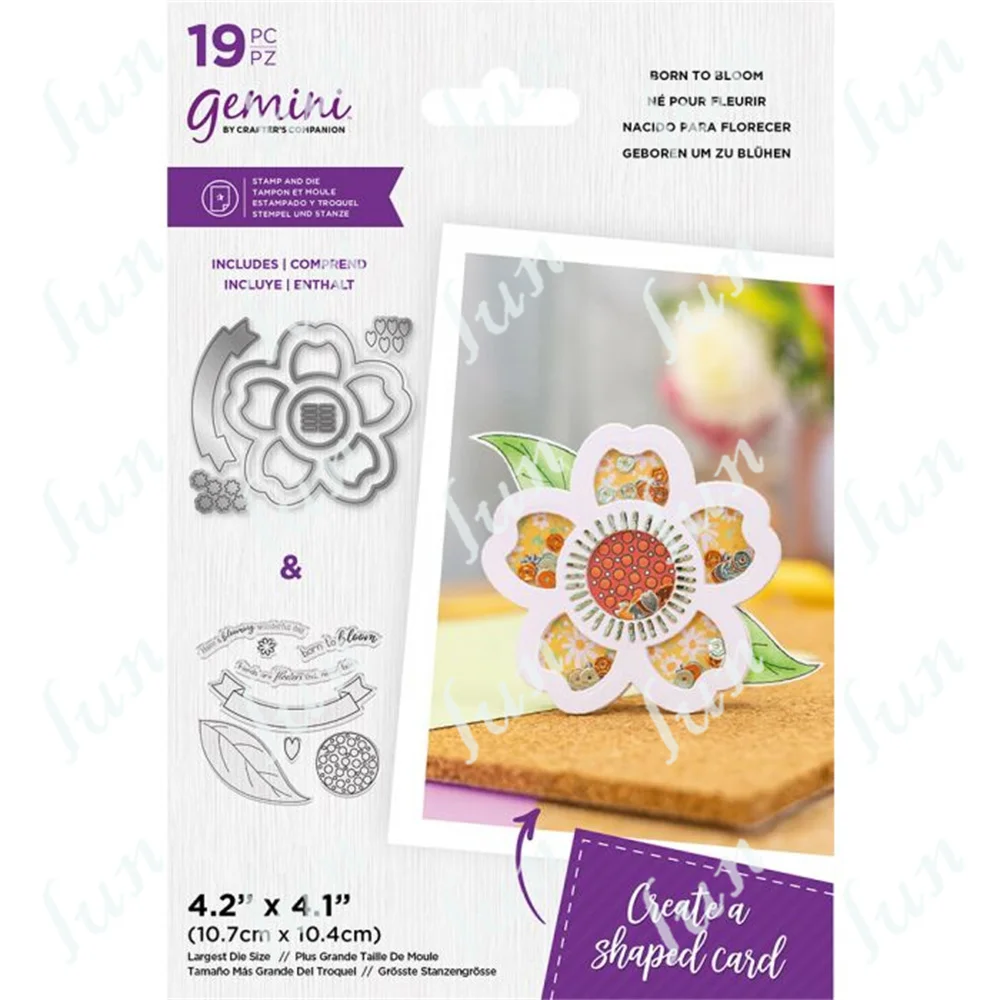 

Hot Selling New Born to Bloom Flowers Metal Cutting Dies and Clear Stamps for Diy Scrapbooking Paper Greeting Card Coloring MOLD