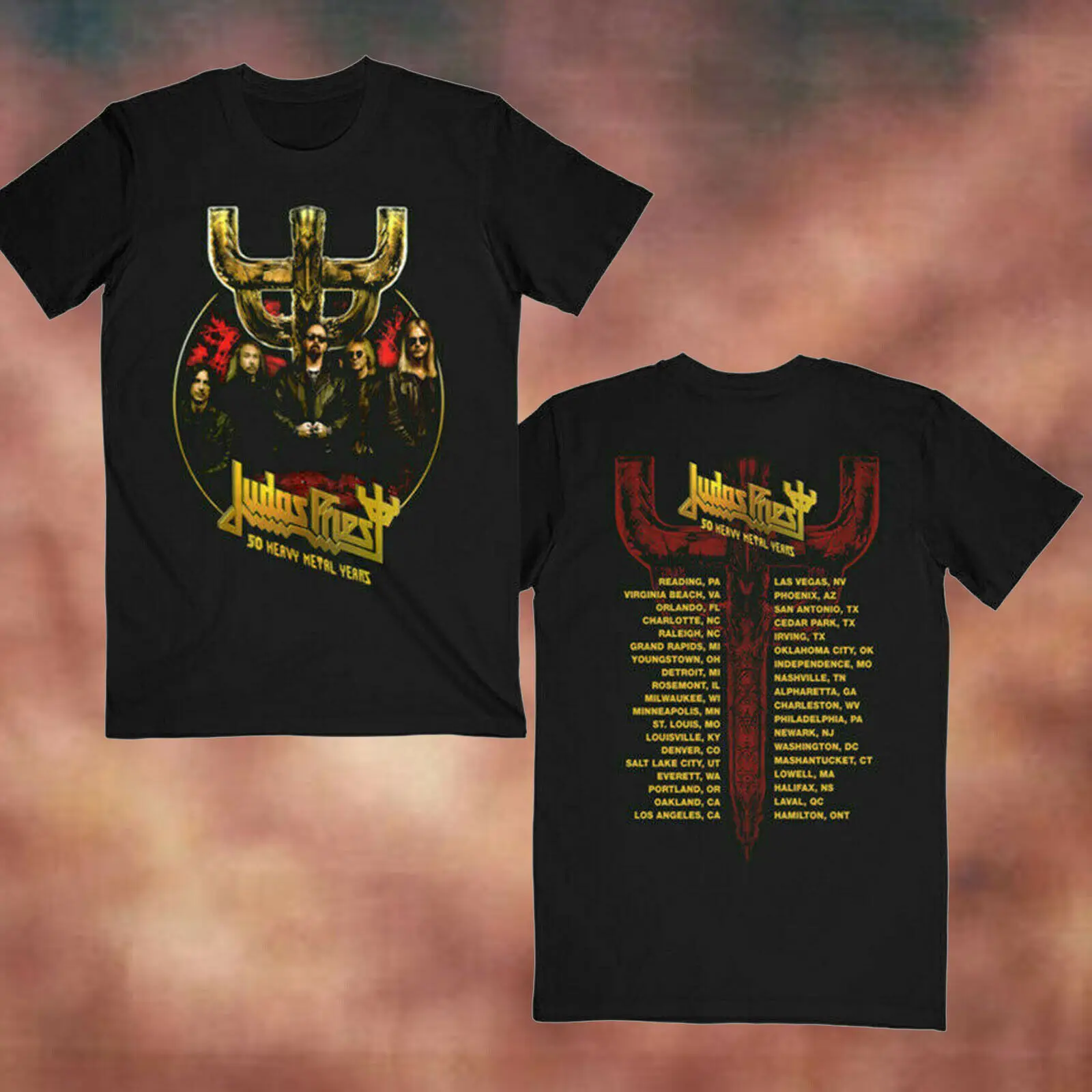 

promo Judas Priest Tour Shirt 2022 Music Band Tour 2 Sides