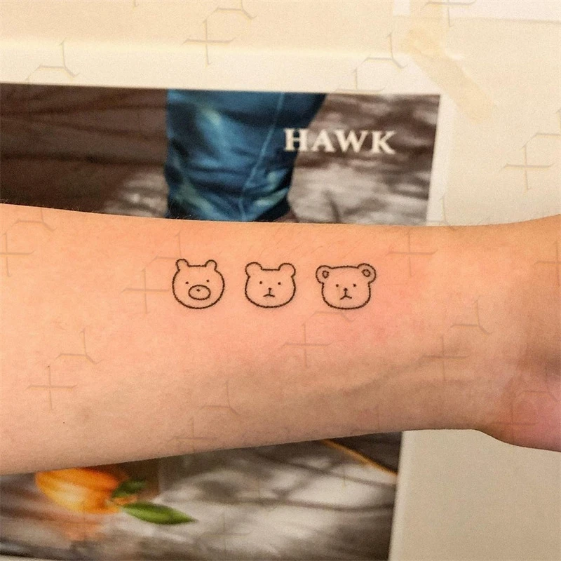 Водостойкая временная татуировка мультипликационные наклейки животных Cat Dog Pig