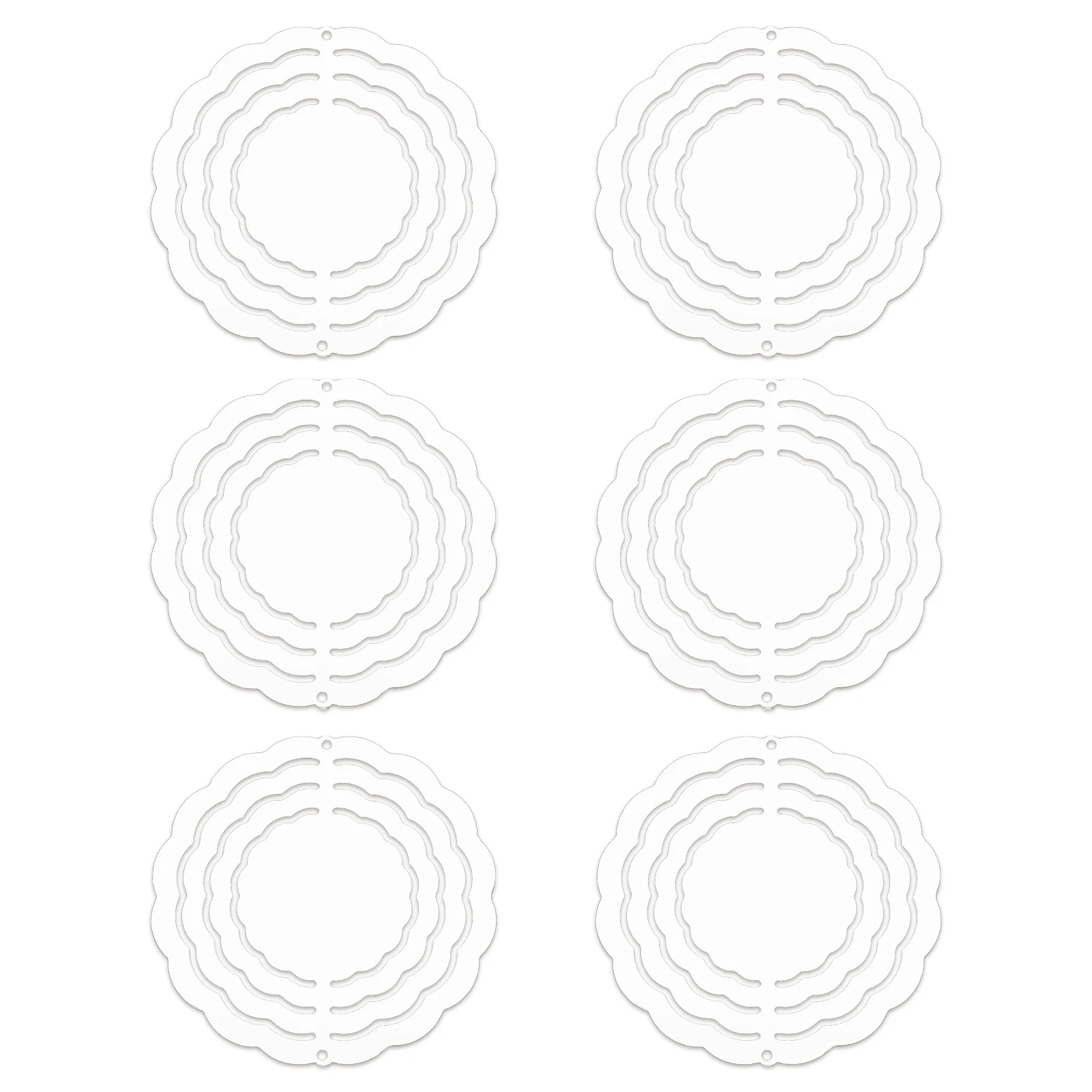 

6 шт. заготовки, Сублимационное алюминиевое украшение, круглая Двусторонняя Водонепроницаемая высокопрочная ветрозащитная Спиннер «сделай сам», для внутреннего и наружного окна