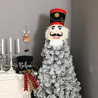 christmas nutcracker top hat xmas tree topper hat for christmas party home bedroom living room table decor festival holiday gift