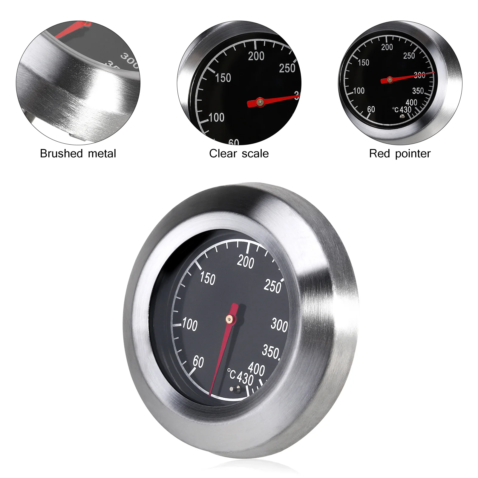 Термометр с гайковым креплением Фаренгейт духовка для барбекю нержавеющая сталь