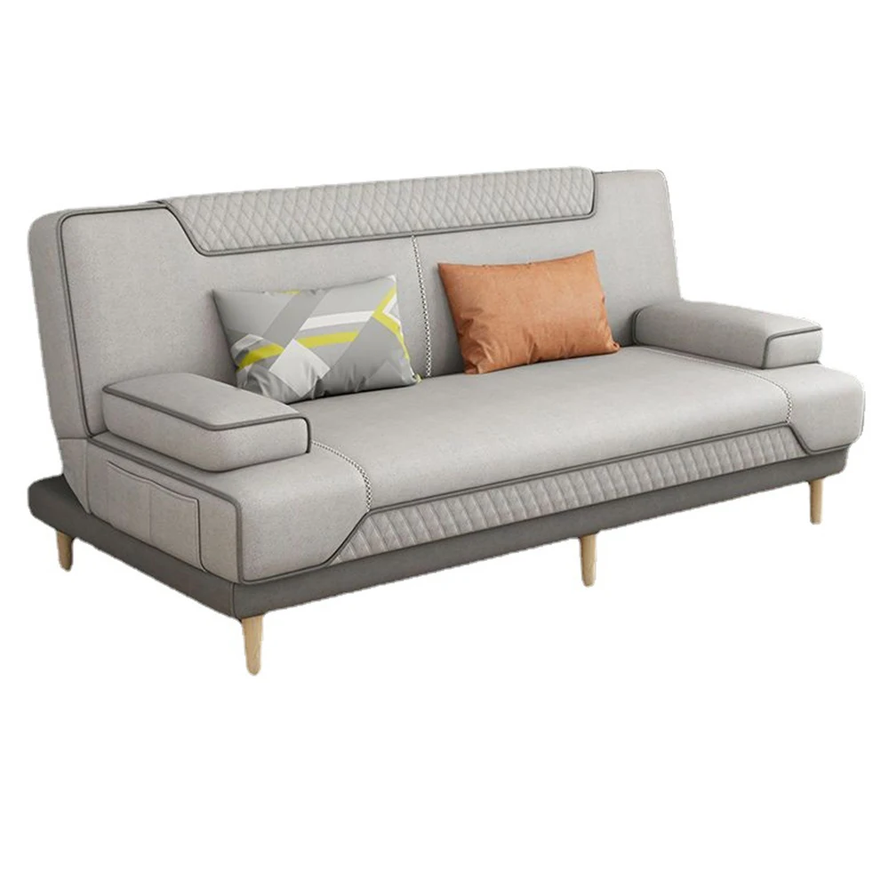 

Foldable Living Room Sofas Dual Purpose Couch Washable Multifunction Three People Comfortable Breathable Small Apartment Settee