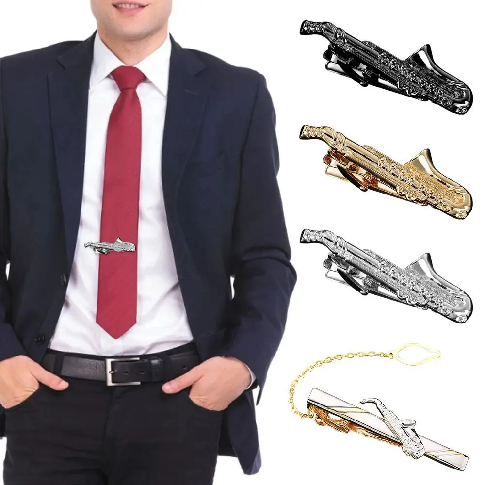 

Jewelry Tie Pin Bar Clasp Tie Accessories Necktie Clasp Tie Clip Saxophone Tie Clip Bar Brooch Clasp Collar Pin Clip