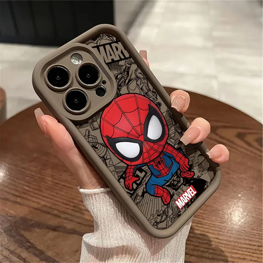 Фото Силиконовый чехол для телефона Marvel Venom Spider Man для iPhone 16, 15, 14, 13, 12, 11 Pro Max XS X XR 8 7 16 Plus SE2, мягкая матовая задняя крышка №5