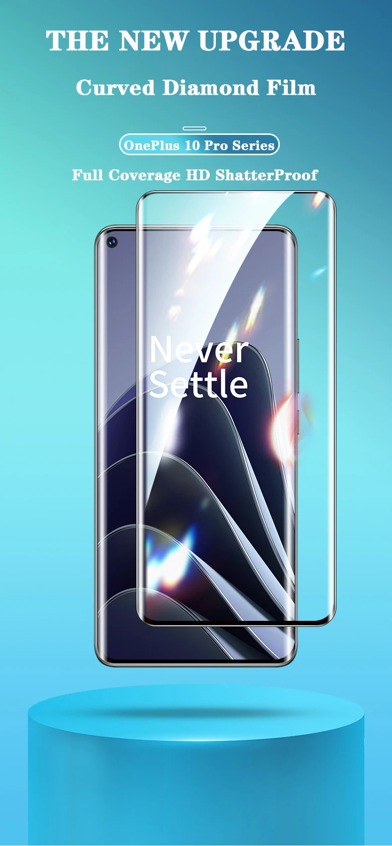 Фото Защитная пленка из закаленного стекла с полным покрытием, 3 шт., для OnePlus 15/13/11/10 Pro/10T/9 Pro/9R/9RT/8 Pro/8T/7T/7/6, изогнутая, противоударная №5