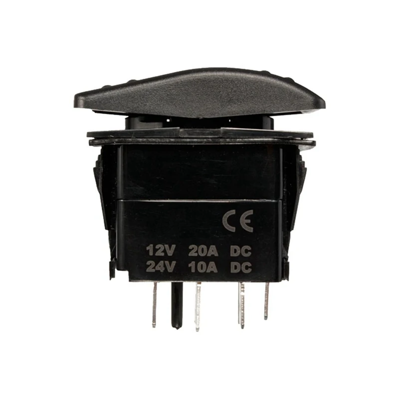 

5X 12V 20A Winch In Winch Out ON-OFF-ON Rocker Switch 7 Pin LED Green