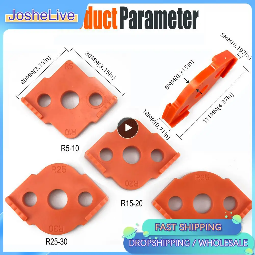 Wood Panel Radius R Plate Router Table Bit Corner Jig Trimming Machine Engraving Machine R5 to R40 Routing Round Corner Template