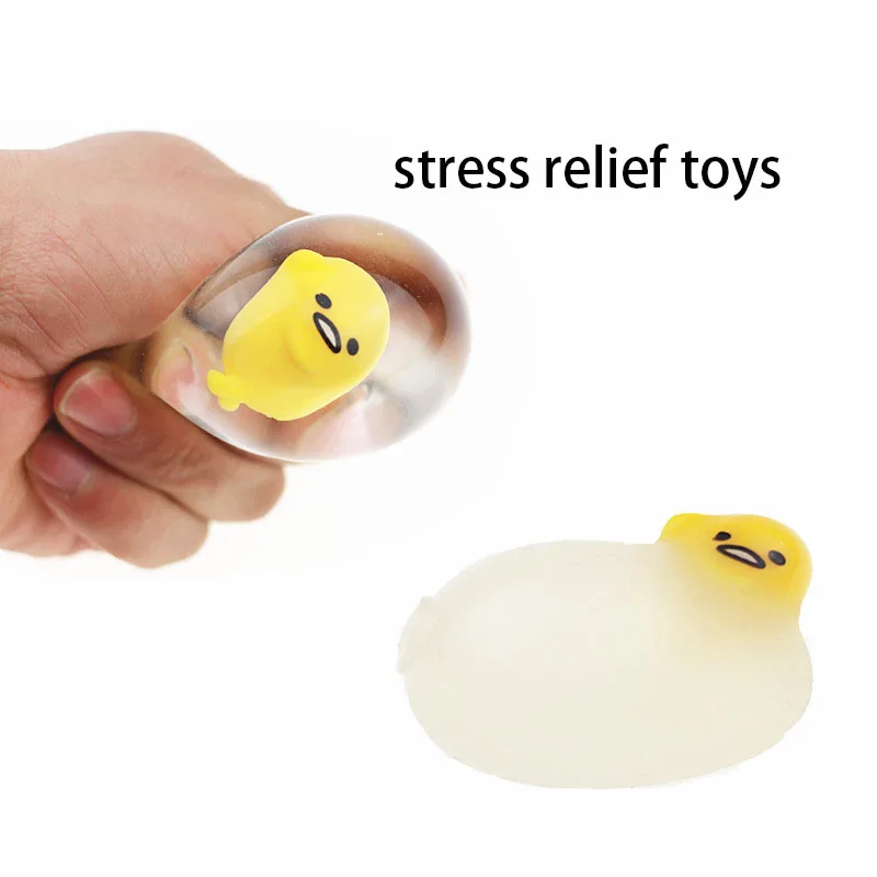 

Kawaii Sanrio Gudetama Cartoon The New Creativity Transparent Stress Reliever Vent Ball Toy Doll Soft Durable Anime Peripherals
