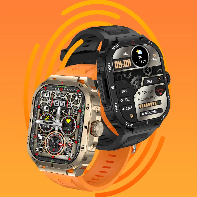 Смарт-часы EYMU 2 1 Дюйма Спортивный Фитнес-трекер С Голосовыми Часами Управление