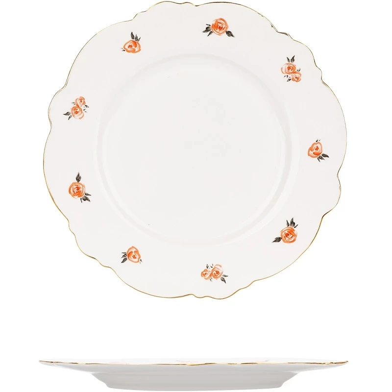 Керамический легкий роскошный обеденный набор в скандинавском стиле тарелка для