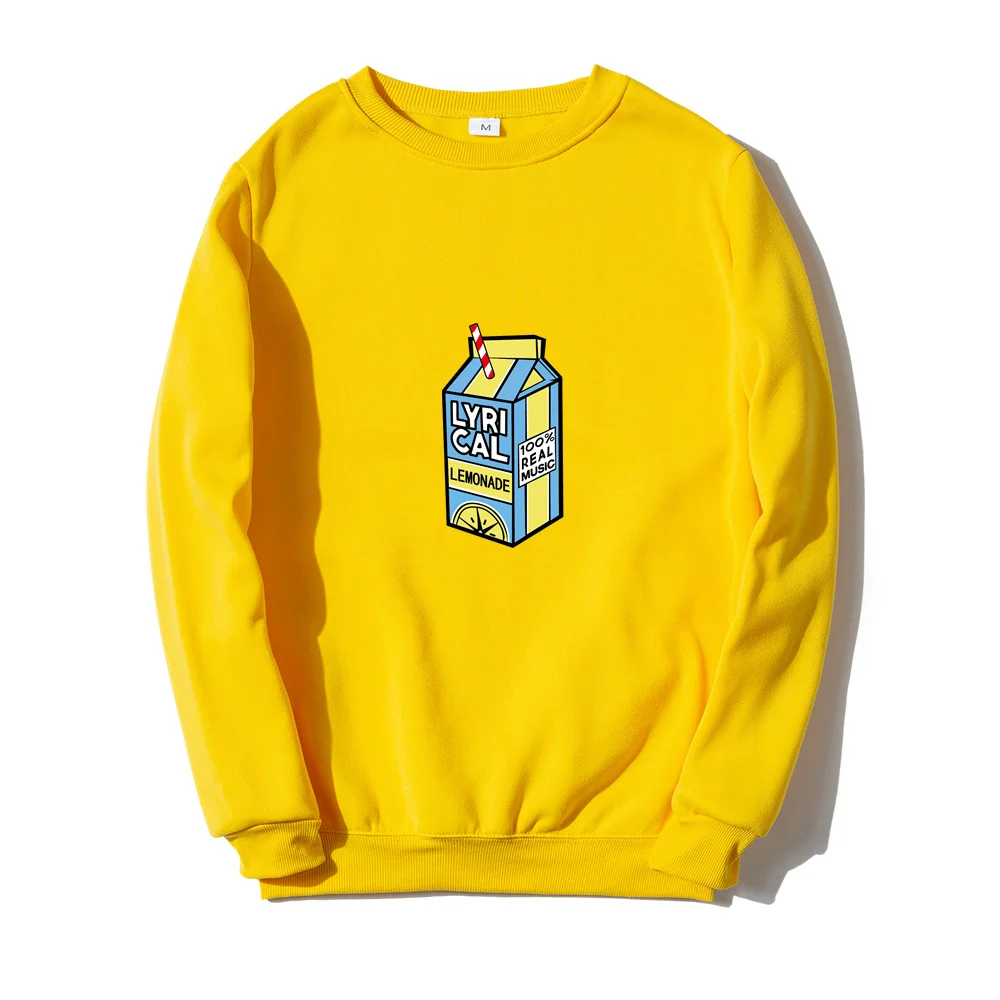 

Женский/мужской/женский Свитшот Lyrical Lemonade, повседневный флисовый пуловер с круглым вырезом, модная спортивная одежда унисекс, Осень-зима