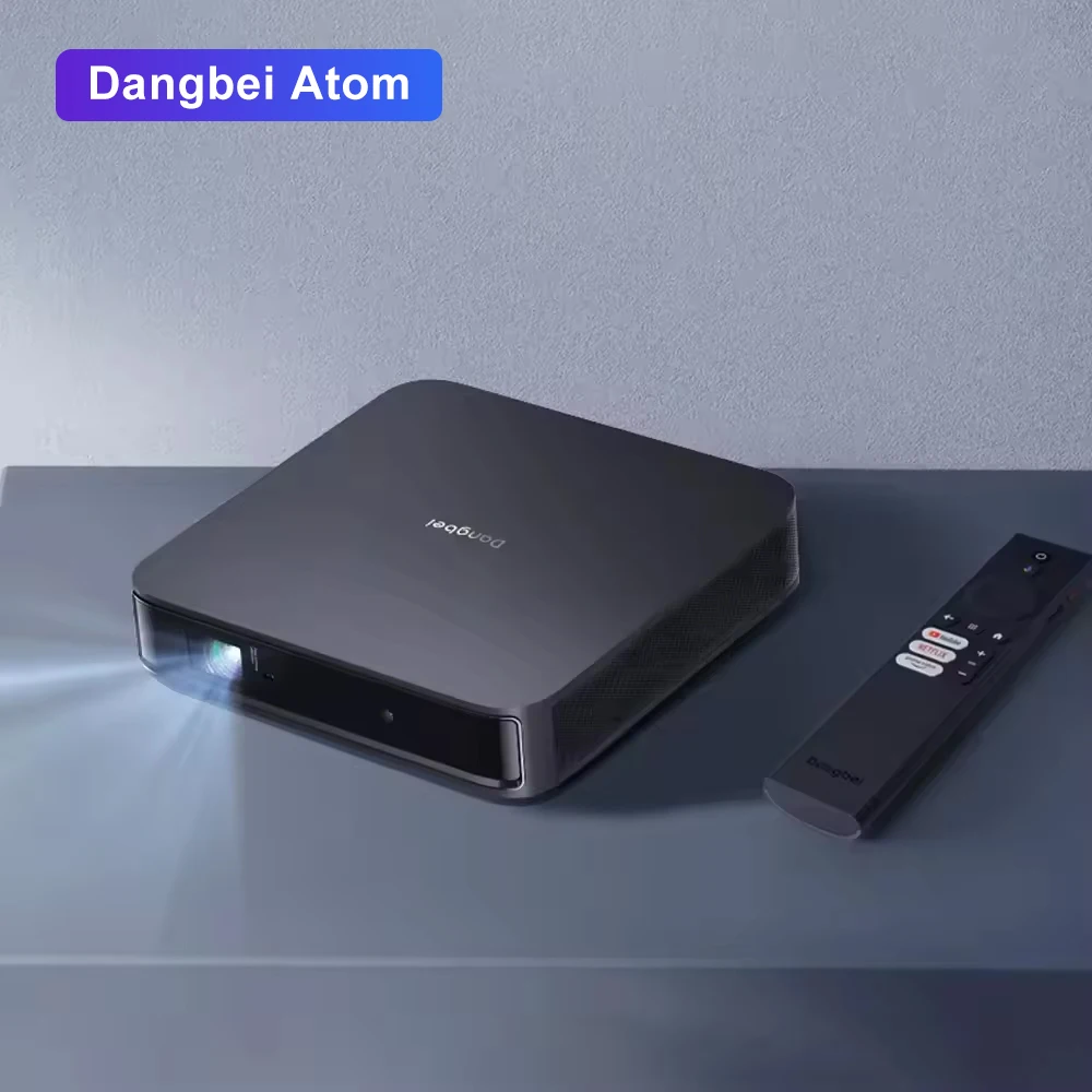 Лазерный проектор First Google TV Dangbei Atom 1200 ISO Люмен Домашний кинотеатр Smart 1080P 4K ALPD
