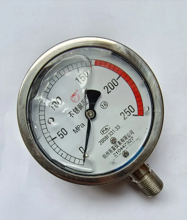 Hangzhou East Asia brand очиститель высокого давления из нержавеющей стали ударопрочный манометр YN-100BF 250MPa0-160MPA