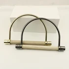 Элегантная ручка для сумки из сплава и дерева для самостоятельного изготовления аксессуаров