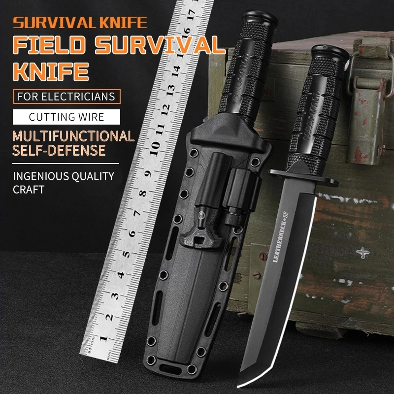 

Fixed Blade Knife Pocket Survival Rescue Tool Hunting Combat OutdOOr EquipmEnt Camping, Climbing Cold Steel
