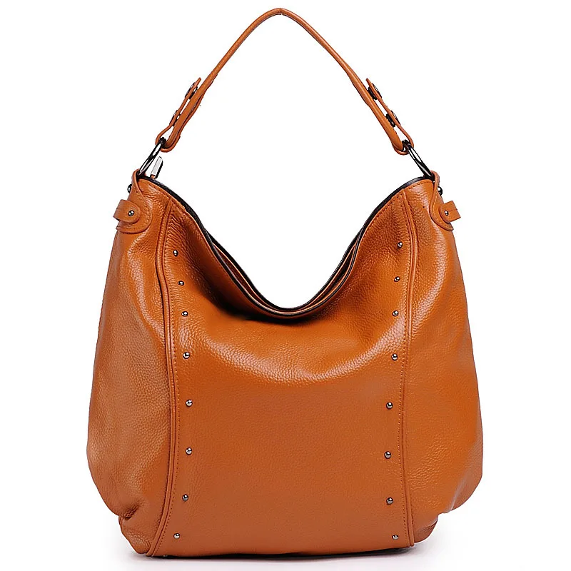 

Женская Диагональная Сумка на одно плечо из натуральной кожи с заклепками, 2022