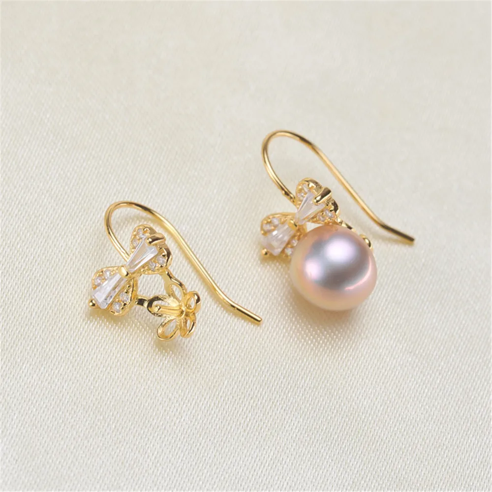 

S925 Sterling Silver Earring Hooks Accessories Gold Silver Ear Studs Ear Hooks Wire For Pearl Earrings Jewelry Making Findings