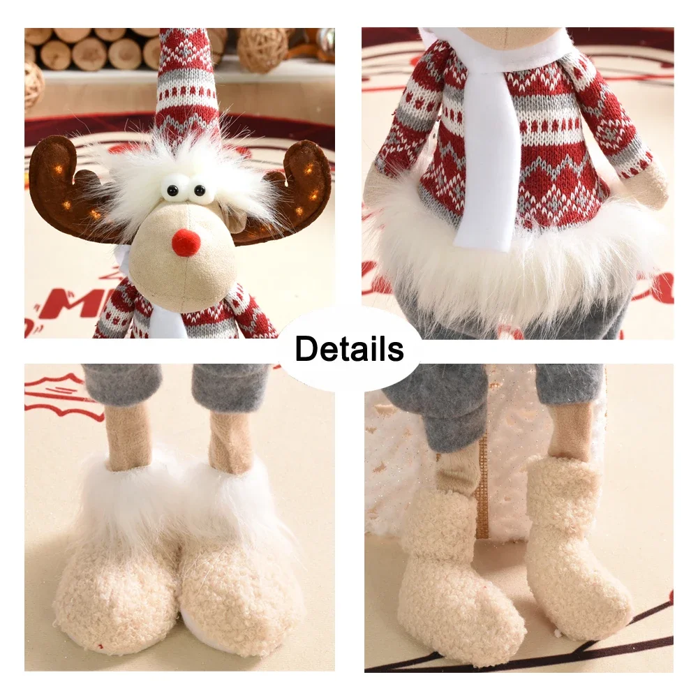 1 шт. светодиодный свет ELK олень Рождественская кукла елка Подвеска Новогоднее