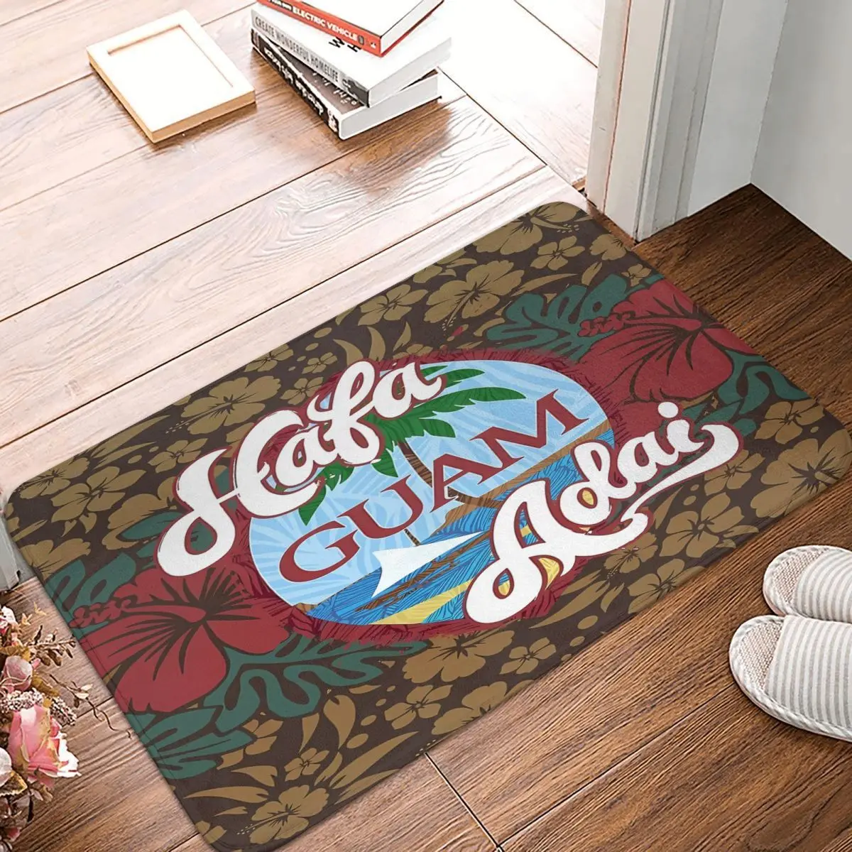 Guam Flower Hafa Adai 40x60cm Carpet Polyester Floor Mats Personalized Durable Carpets