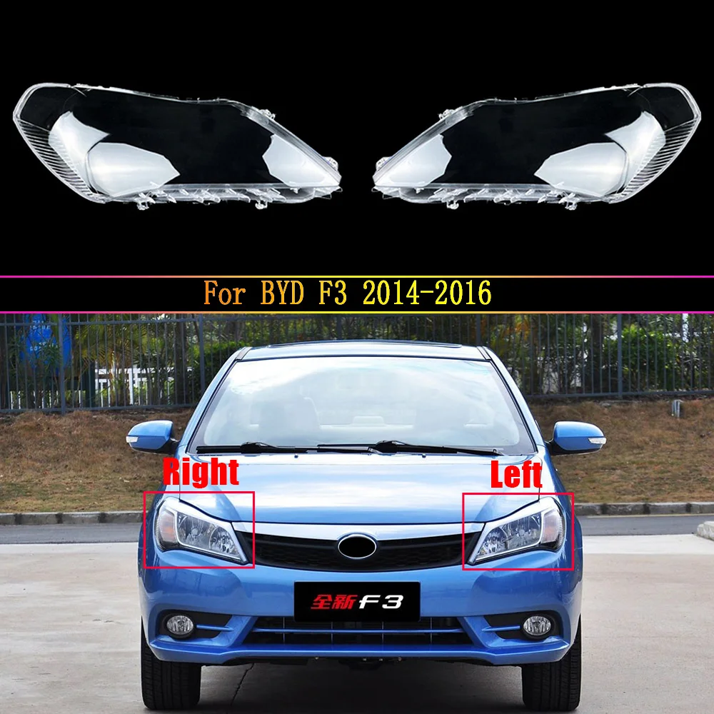 

Auto Lamp Case For BYD F3 2014 2015 2016 Car Front Headlight Lens Cover Lampshade Glass Lampcover Caps Headlamp Shell