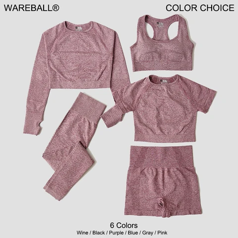 WAREBALL Бесшовный женский комплект для йоги из акрила — фото товара