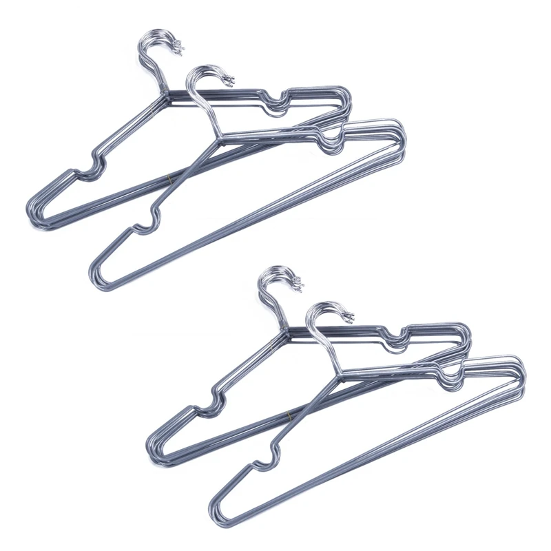 

40Pcs Heavy Duty Anti-Slip Notch Hangers - Gray