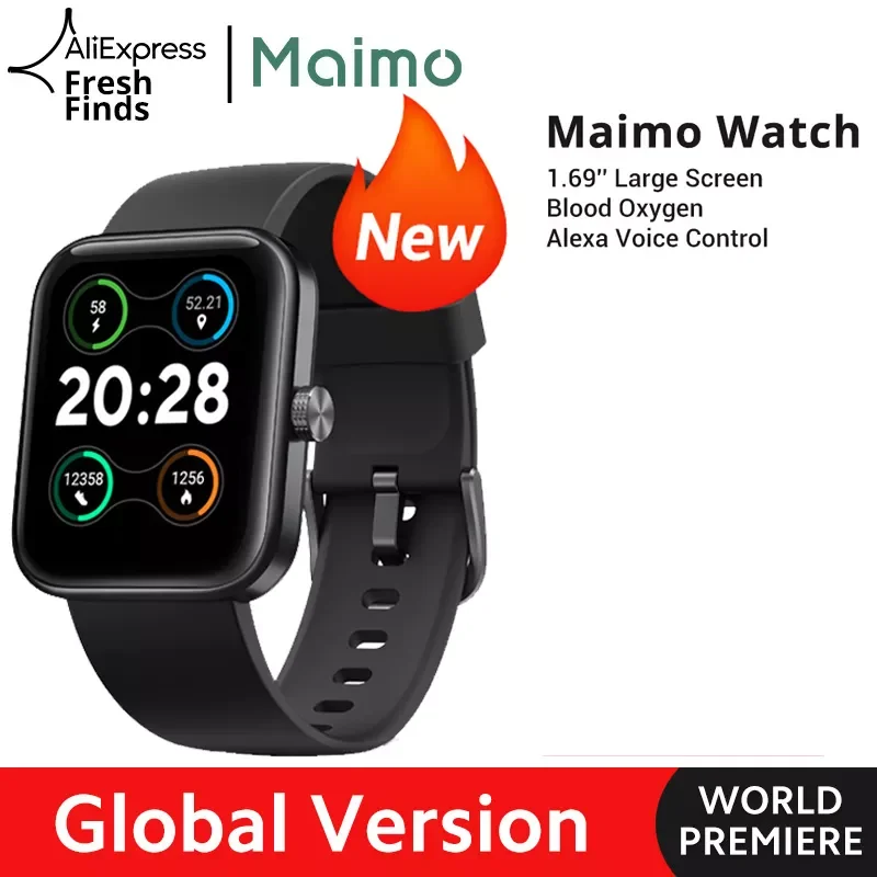 

【World Premiere】Global Version 1.69" Blood Oxygen 10days Battery 5ATM Waterproof Alexa Voice Control Bracelet