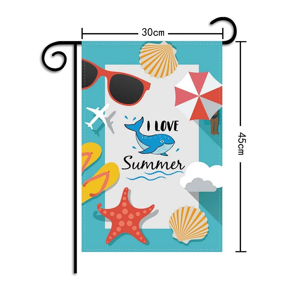 Летний Садовый флаг для мороженого 12x18 вертикальный двусторонний рисунок Hello Summer